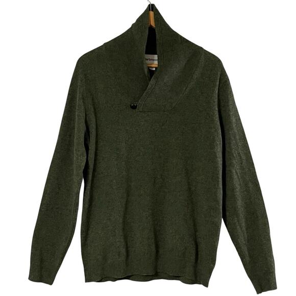 Dartmoor Mens Green Cashmere Long Sleeve Sweater Size Large - Picture 2 of 8